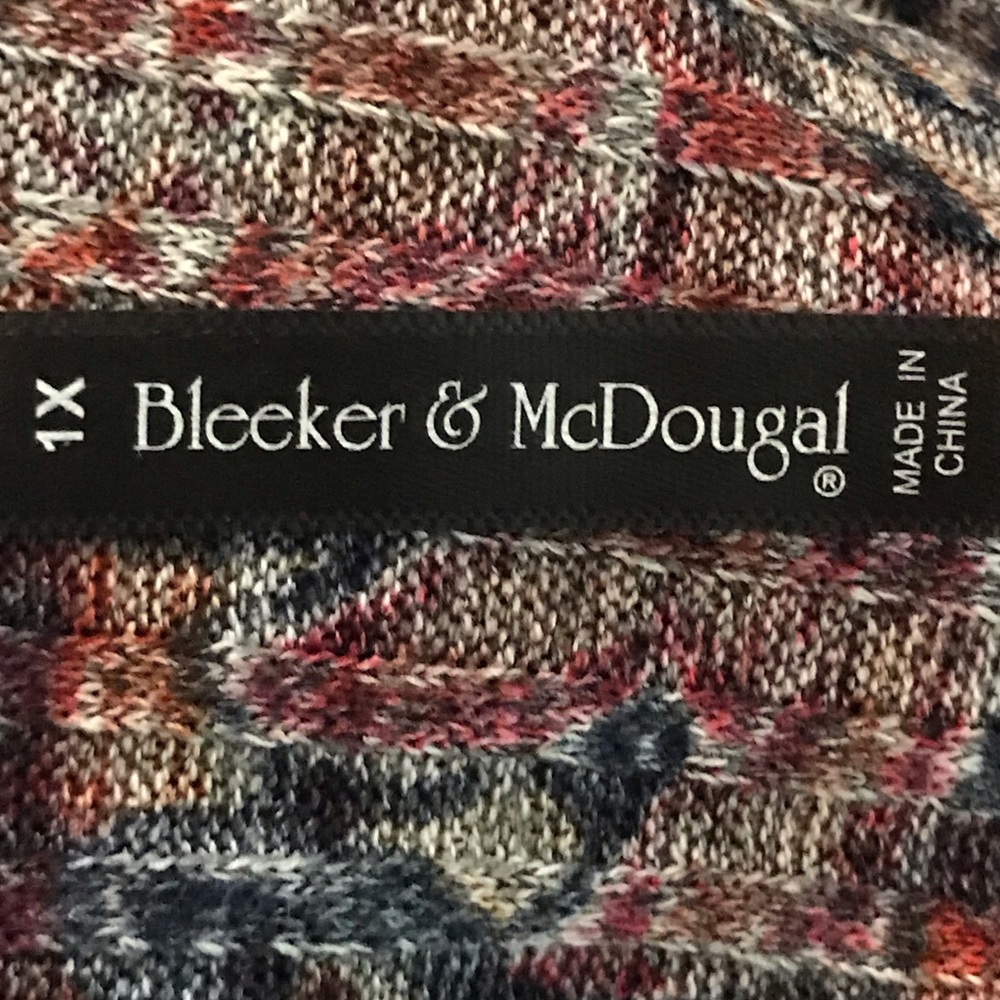 🆕 Bleeker & McDougal Paisley Print Top-1X - Picture 6 of 7
